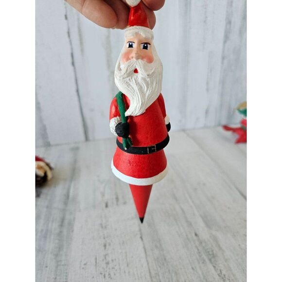 Vintage metal unique Santa ornament Xmas tree jointed - Picture 1 of 8